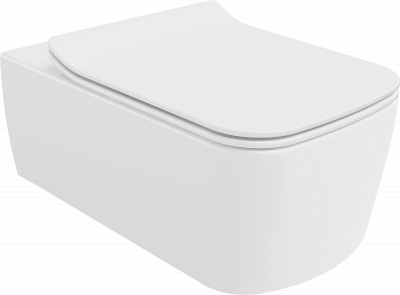 Mexen York  Perem nélküli fali wc lassú záródásu tetövel  slim, duroplast,  fehér - 3011400 Wc