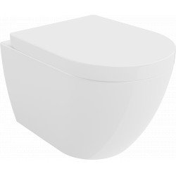 Mexen Lena  Perem nélküli fali wc lassú záródásu tetövel   greu ,  fehér - 3029800 Wc Wc 406594 Mexen