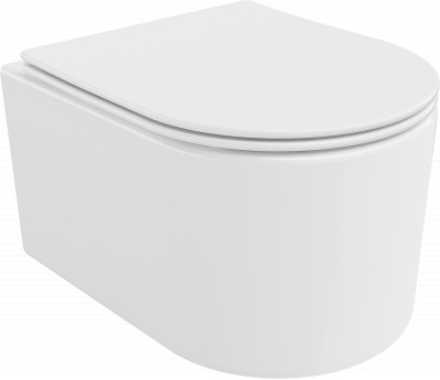Mexen Sofia  Perem nélküli fali wc lassú záródásu tetövel  slim, duroplast,  fehér - 3054030 Wc