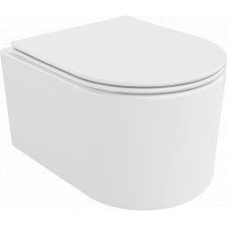 Mexen Sofia  Perem nélküli fali wc lassú záródásu tetövel  slim, duroplast,  fehér - 3054030 Wc Wc 406594 Mexen