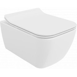 Mexen Stella  Perem nélküli fali wc lassú záródásu tetövel  slim, duroplast,  fehér - 3068080 Wc Wc 406594 Mexen