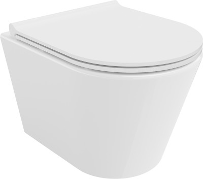 Mexen Rico  Perem nélküli fali wc lassú záródásu tetövel  slim, duroplast,  fehér - 3072050 Wc
