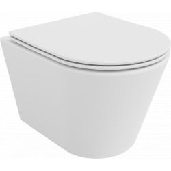 Mexen Rico  Perem nélküli fali wc lassú záródásu tetövel  slim, duroplast,  fehér mat - 30724001 Wc Wc 406594 Mexen