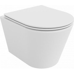 Mexen Rico  Perem nélküli fali wc lassú záródásu tetövel  slim, duroplast,  fehér mat - 30724001 Wc Wc 406594 Mexen