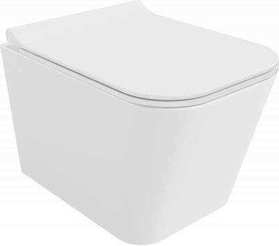 Mexen Teo  Perem nélküli fali wc lassú záródásu tetövel  slim, duroplast,  fehér - 3085070 Wc