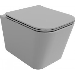 Mexen Teo  Perem nélküli fali wc lassú záródásu tetövel  slim, duroplast,  szürke  mat - 30854061 Wc Wc 406594 Mexen