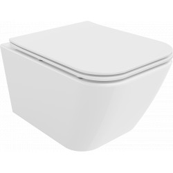 Mexen Madox  Perem nélküli fali wc lassú záródásu tetövel  slim, duroplast,  fehér - 3015400 Wc Wc 406594 Mexen