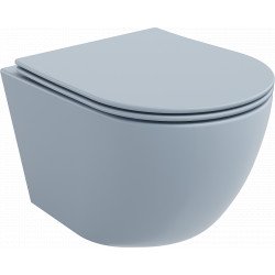 Mexen Lena  Perem nélküli fali wc lassú záródásu tetövel  slim, duroplast,  szürke  mat - 30224069 Wc Wc 406594 Mexen