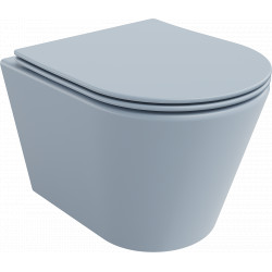 Mexen Rico  Perem nélküli fali wc lassú záródásu tetövel  slim, duroplast,  szürke  mat - 30724069 Wc Wc 406594 Mexen