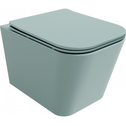 Mexen Teo  Perem nélküli fali wc lassú záródásu tetövel  slim, duroplast,   szürke  mat - 30854048 Wc Wc 406594 Mexen
