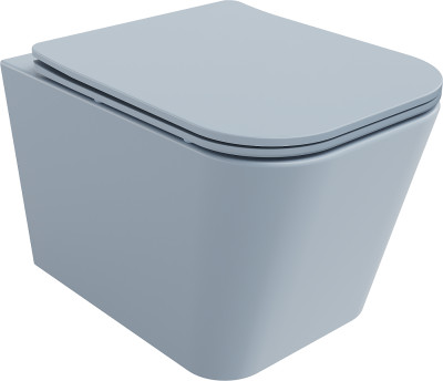 Mexen Teo  Perem nélküli fali wc lassú záródásu tetövel  slim, duroplast,  szürke mat - 30854069 Wc
