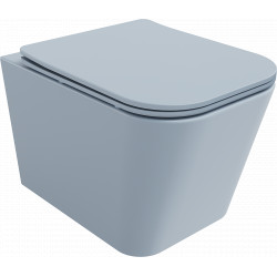 Mexen Teo  Perem nélküli fali wc lassú záródásu tetövel  slim, duroplast,  szürke mat - 30854069 Wc Wc 406594 Mexen