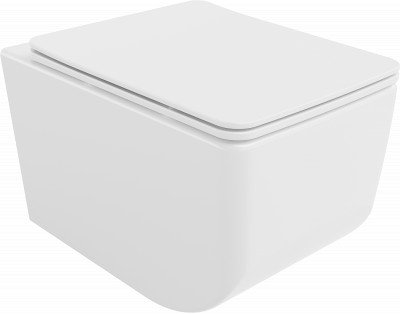 Mexen Vera  Perem nélküli fali wc lassú záródásu tetövel  slim, duroplast,  fehér - 3016400 Wc