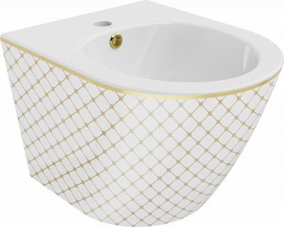 Mexen Lena  bidé fali ,  fehér/ arany  arany   - 35224809 Bidé