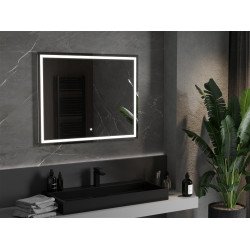 Mexen Miko  Led fürdöszobai tükör  100 x 80 cm, LED 6000K, + páramentesítö - 9819-100-080-611-00 Led Tükör Led Tükör 406594 Mexen