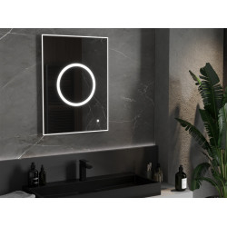 Mexen Koga  Led fürdöszobai tükör  60 x 80 cm, LED 6000K, + páramentesítö - 9821-060-080-611-00 Led Tükör Led Tükör 406594 Mexen