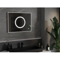 Mexen Koga  Led fürdöszobai tükör  80 x 60 cm, LED 6000K, + páramentesítö - 9821-080-060-611-00 Led Tükör Led Tükör 406594 Mexen