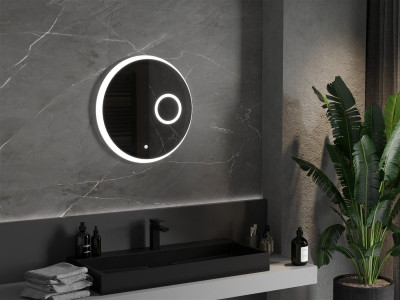 Mexen Ella  Led fürdöszobai tükör    + Kozmetikai opció, kerek  60 cm, LED 6000K, + páramentesítö - 9811-060-060-611-00 Led Tükör