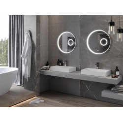 Mexen Ella  Led fürdöszobai tükör    + Kozmetikai opció, kerek  60 cm, LED 6000K, + páramentesítö - 9811-060-060-611-00 Led Tükör Led Tükör 406594 Mexen