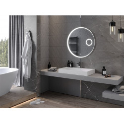 Mexen Ella  Led fürdöszobai tükör    + Kozmetikai opció, kerek 80 cm, LED 6000K, + páramentesítö - 9811-080-080-611-00 Led Tükör Led Tükör 406594 Mexen