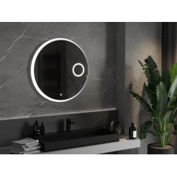 Mexen Ella  Led fürdöszobai tükör    + Kozmetikai opció, kerek 80 cm, LED 6000K, + páramentesítö - 9811-080-080-611-00 Led Tükör Led Tükör 406594 Mexen