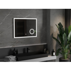 Mexen Kala  Led fürdöszobai tükör    + Kozmetikai opció  80 x 60 cm, LED 6000K, + páramentesítö - 9820-060-080-611-00 Led Tükör Led Tükör 406594 Mexen