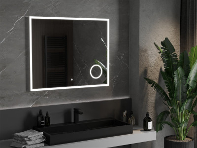 Mexen Kala  Led fürdöszobai tükör    + Kozmetikai opció  100 x 80 cm, LED 6000K, + páramentesítö - 9820-100-080-611-00 Led Tükör