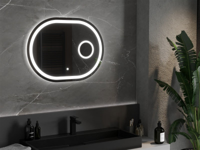 Mexen Umba  Led fürdöszobai tükör    + Kozmetikai opció  80 x 60 cm, LED 6000K, + páramentesítö - 9822-080-060-611-00 Led Tükör