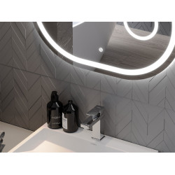 Mexen Umba  Led fürdöszobai tükör    + Kozmetikai opció  80 x 60 cm, LED 6000K, + páramentesítö - 9822-080-060-611-00 Led Tükör
