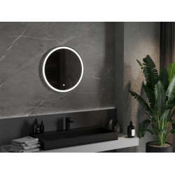 Mexen Gobi  Led fürdöszobai tükör, kerek 60 cm, LED 6000K, + páramentesítö - 9801-060-060-611-00 Led Tükör Led Tükör 406594 Mexen
