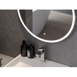 Mexen Gobi  Led fürdöszobai tükör, kerek 100 cm, LED 6000K, + páramentesítö - 9801-100-100-611-00 Led Tükör