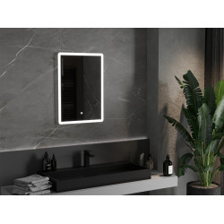 Mexen Navia  Led fürdöszobai tükör  80 x 60 cm, LED 6000K, + páramentesítö - 9803-080-060-611-00 Led Tükör Led Tükör 406594 Mexen