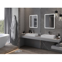 Mexen Navia  Led fürdöszobai tükör  80 x 60 cm, LED 6000K, + páramentesítö - 9803-080-060-611-00 Led Tükör Led Tükör 406594 Mexen