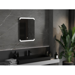 Mexen Nida  Led fürdöszobai tükör  50 x 70 cm, LED 6000K, + páramentesítö - 9806-050-070-611-00 Led Tükör Led Tükör 406594 Mexen