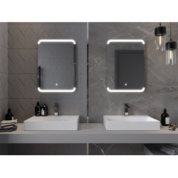 Mexen Nida  Led fürdöszobai tükör  60 x 80 cm, LED 6000K, + páramentesítö - 9806-060-080-611-00 Led Tükör