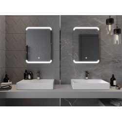 Mexen Nida  Led fürdöszobai tükör  60 x 80 cm, LED 6000K, + páramentesítö - 9806-060-080-611-00 Led Tükör