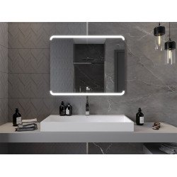 Mexen Nida  Led fürdöszobai tükör  140 x 80 cm, LED 6000K, + páramentesítö - 9806-140-080-611-00 Led Tükör Led Tükör 406594 Mexen
