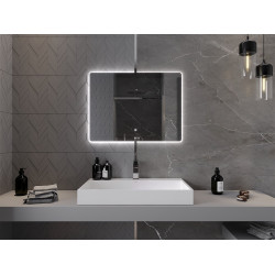 Mexen Sun  Led fürdöszobai tükör  80 x 60 cm, LED 6000K, + páramentesítö - 9807-080-060-611-00 Led Tükör