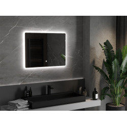 Mexen Sun  Led fürdöszobai tükör  80 x 60 cm, LED 6000K, + páramentesítö - 9807-080-060-611-00 Led Tükör Led Tükör 406594 Mexen