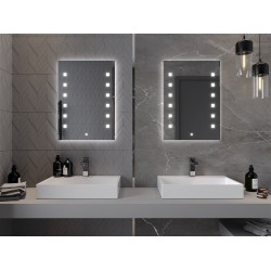 Mexen Ner  Led fürdöszobai tükör  50 x 70 cm, LED 6000K, + páramentesítö - 9809-050-070-611-00 Led Tükör