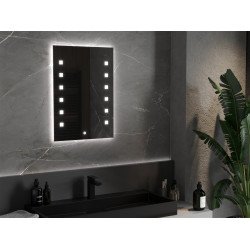 Mexen Ner  Led fürdöszobai tükör  60 x 80 cm, LED 6000K, + páramentesítö - 9809-060-080-611-00 Led Tükör Led Tükör 406594 Mexen