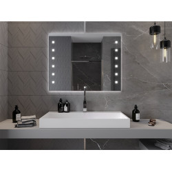 Mexen Ner  Led fürdöszobai tükör  80 x 60 cm, LED 6000K, + páramentesítö - 9809-080-060-611-00 Led Tükör