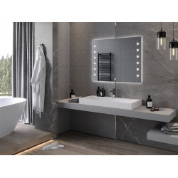 Mexen Ner  Led fürdöszobai tükör  80 x 60 cm, LED 6000K, + páramentesítö - 9809-080-060-611-00 Led Tükör Led Tükör 406594 Mexen
