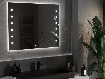 Mexen Ner  Led fürdöszobai tükör  100 x 80 cm, LED 6000K, + páramentesítö - 9809-100-080-611-00 Led Tükör
