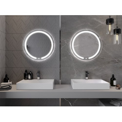 Mexen rózsa  Led fürdöszobai tükör, kerek 70 cm, LED 6000K, + páramentesítö - 9810-070-070-611-00 Led Tükör