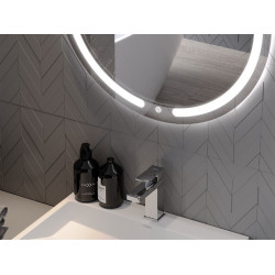 Mexen rózsa  Led fürdöszobai tükör, kerek 100 cm, LED 6000K, + páramentesítö - 9810-100-100-611-00 Led Tükör