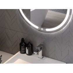 Mexen rózsa  Led fürdöszobai tükör, kerek 100 cm, LED 6000K, + páramentesítö - 9810-100-100-611-00 Led Tükör