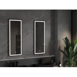 Mexen Coro  Led fürdöszobai tükör  45 x 120 cm, LED 6000K, + páramentesítö, fekete  keret  - 9817-045-120-611-70 Led Tükör Led Tükör 406594 Mexen