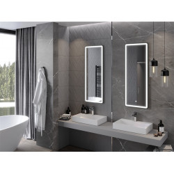 Mexen Coro  Led fürdöszobai tükör  50 x 150 cm, LED 6000K, + páramentesítö, fekete  keret  - 9817-050-150-611-70 Led Tükör Led Tükör 406594 Mexen