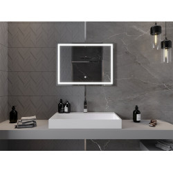 Mexen Miko  Led fürdöszobai tükör  80 x 60 cm, LED 6000K, + páramentesítö - 9819-080-060-611-00 Led Tükör